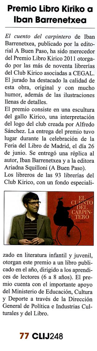 Premio Libro Kirico 2011