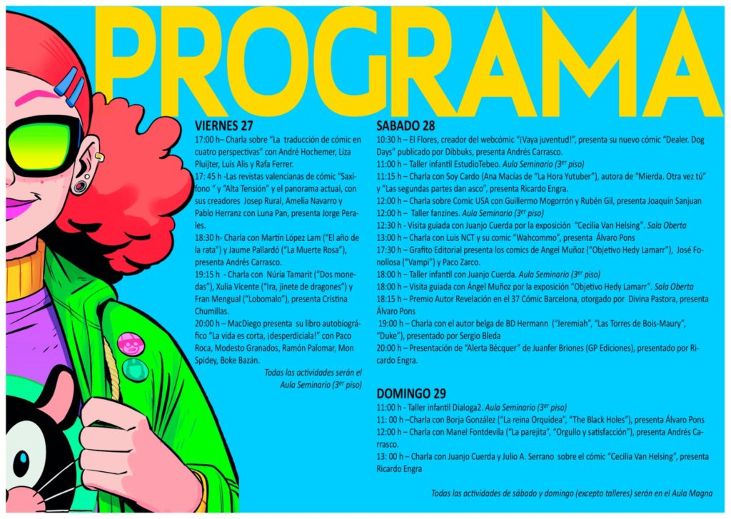 programa jornadas comic valencia 2019