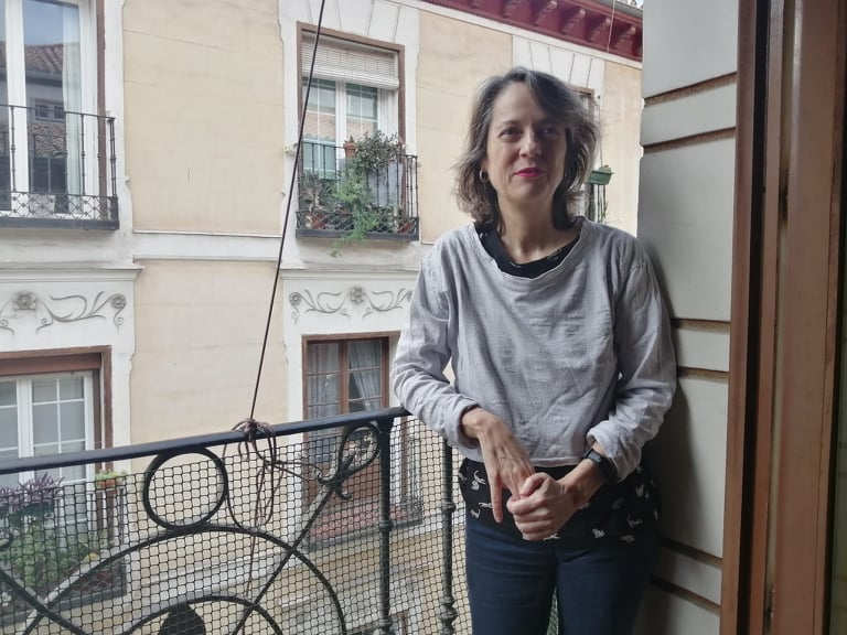 Marta Sanz, en Madrid, 11 de mayo de 2020. (Fotografía de Juan Marqués)